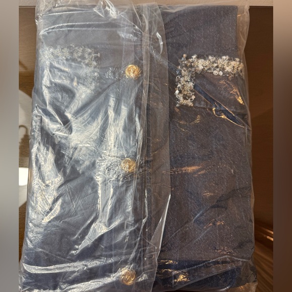 Avec Les Filles Navy Denim Mini Dress - Picture 7 of 9